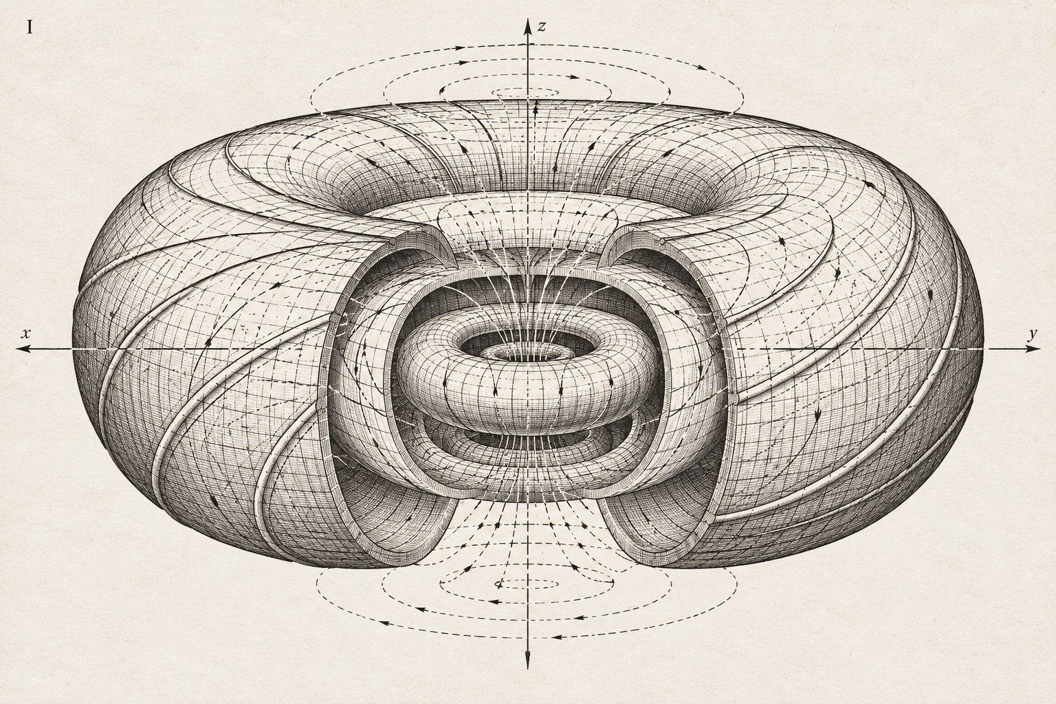 Plate IV. Nested toroidal rings sharing one center.